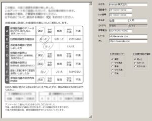 スキャンした入力原稿を入力画面に並べて表示させる